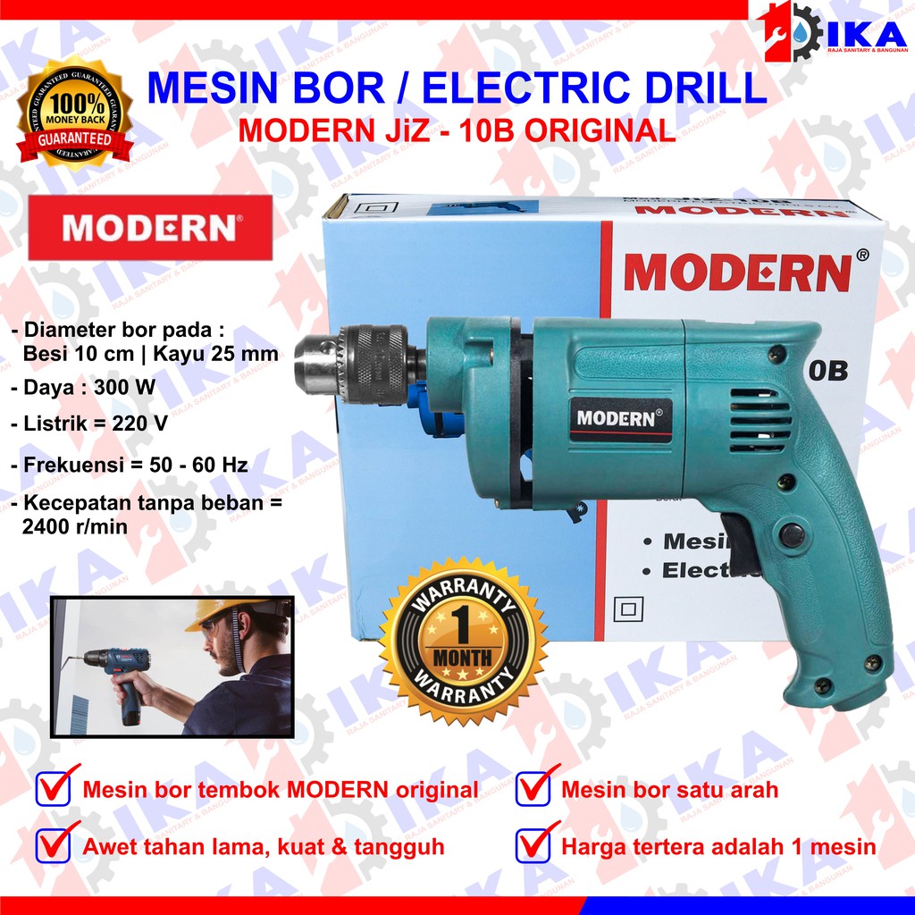 Mesin bor modern asli Jiz-10B / electri drill kualitas bagus komplit