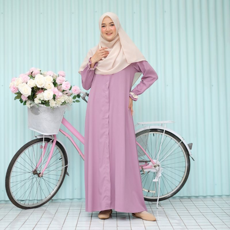 Amira dress Gamis Princess Casual dress daily gamis renda baju muslimah BISA COD-6