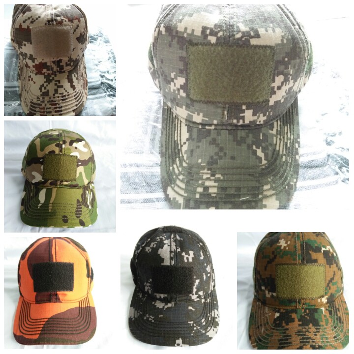 Topi Tactical Perekat Navy/Biru Dongker,Hitam,Khaki,Tan,Hijau Olive,Hijau Army, Loreng Acupat