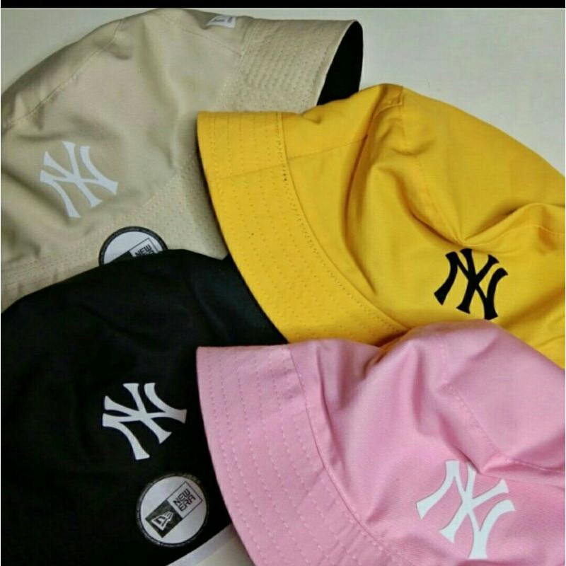Topi Buckhet hat NY -  Kuning,Hitam, Putih,Pink
