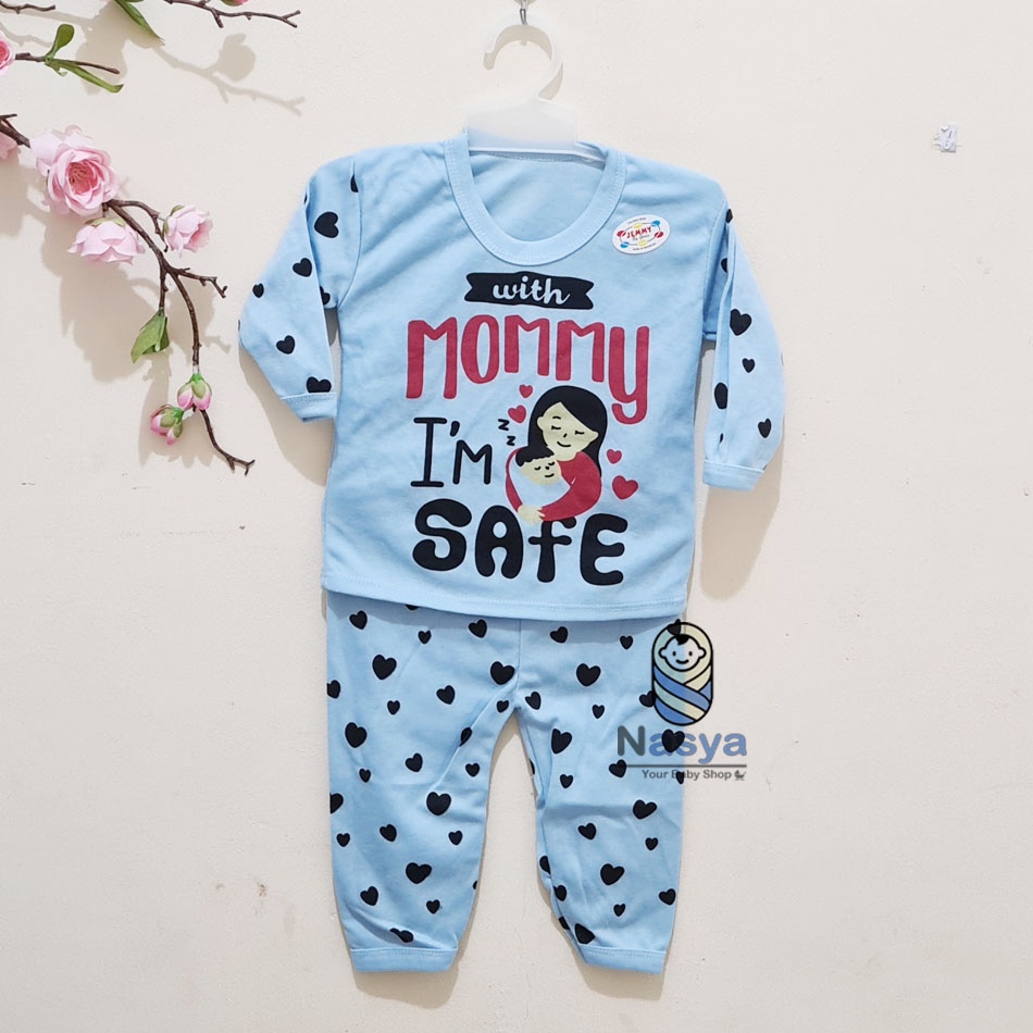 [J-013] Setelan Baju Bayi Panjang/ Pakaian Laki Perempuan Unisex Murah