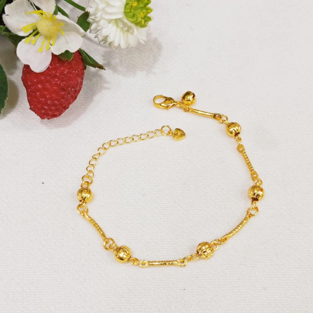 Gelang Cantik Perhiasan Wanita Warna Emas | Gelang Cantik AC1