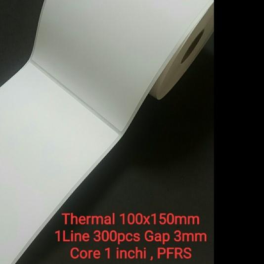 

֍ Label Bare Thermal ECO 100x150mm 1Line 300pcs Gap 3mm Core 1 inchi ➲