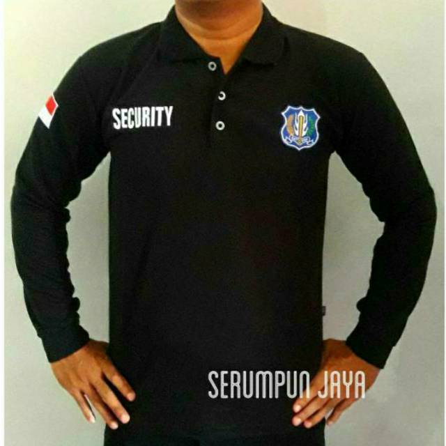 KAOS SECURITY - KAOS SECURITY LOGO BIRU - KAOS SECURITY LOGO BIRU LENGAN PANJANG BORDIR