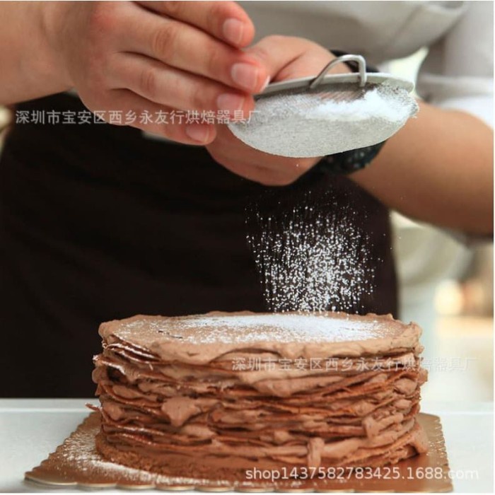 Saringan teh minyak Stainless Steel MPASI alat dapur Tepung