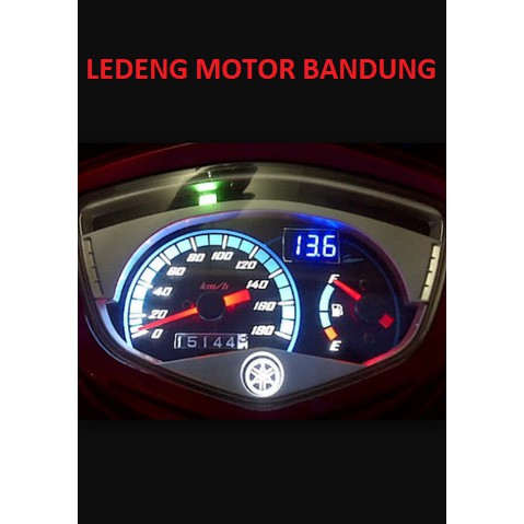 Voltmeter Mini Digital Led Tanpa Frame cocok ditanam dalam speedometer