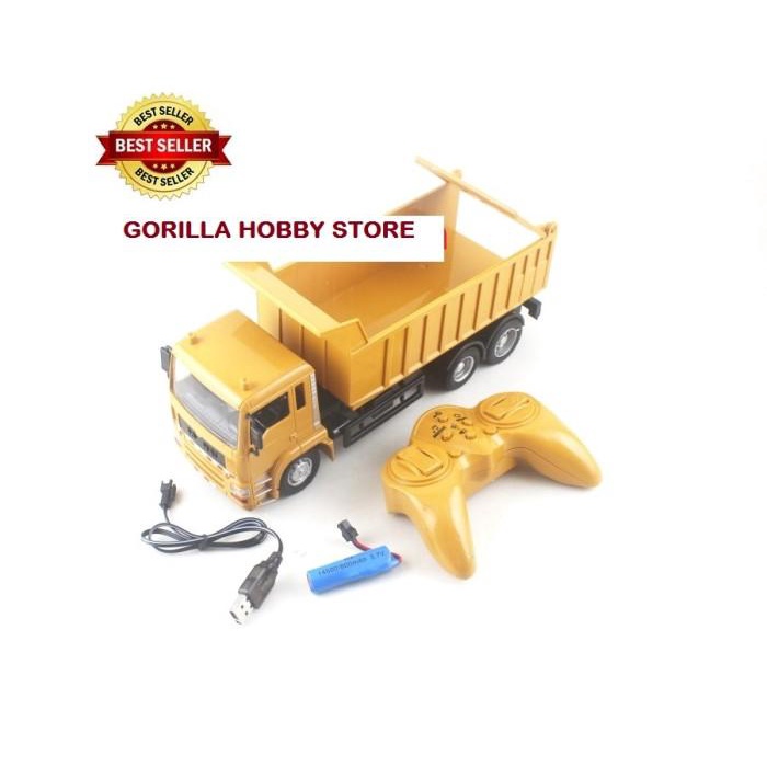 Rc Alat Berat Dump Truck Aohai 3824 Skala 1:24 Mainan Remote Truck