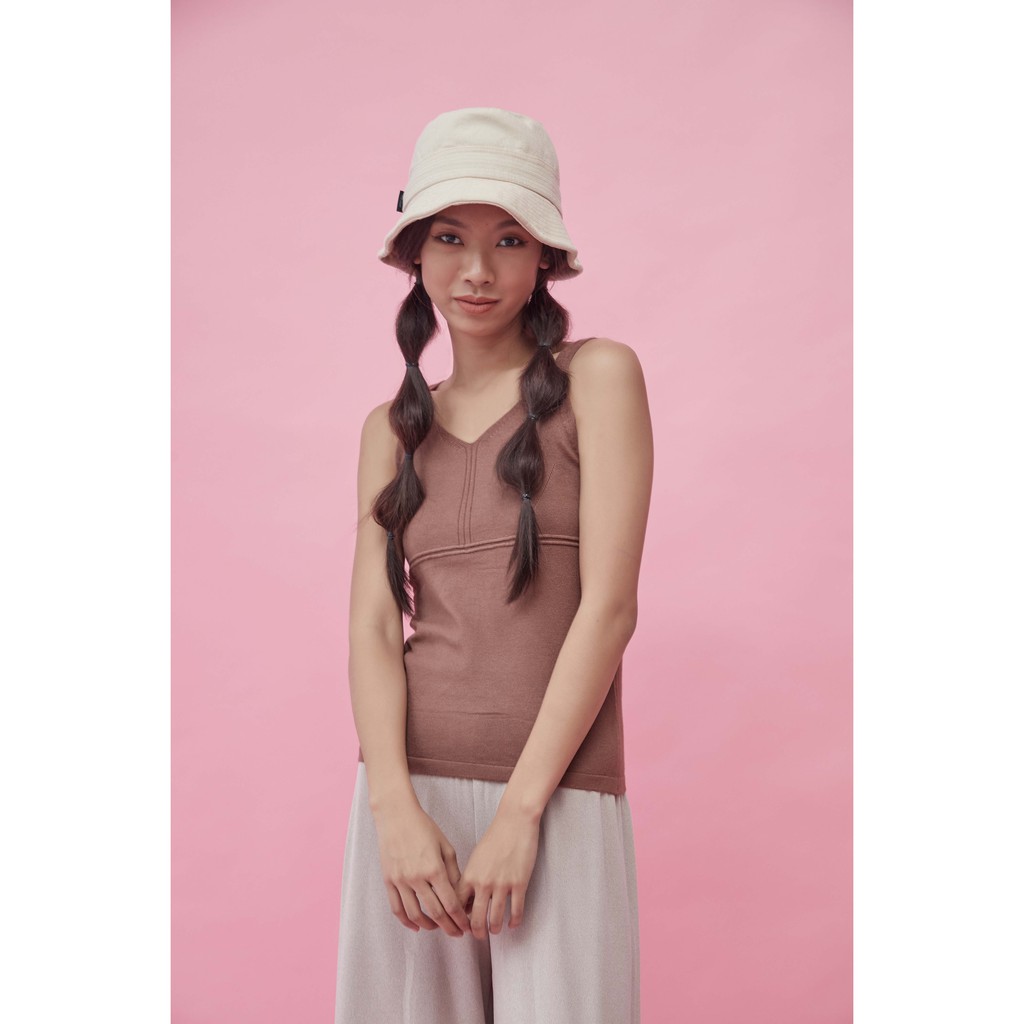 Peach Poppy April Tanktop - Atasan Tanktop Wanita Rajut Tanpa Lengan Premium Knit