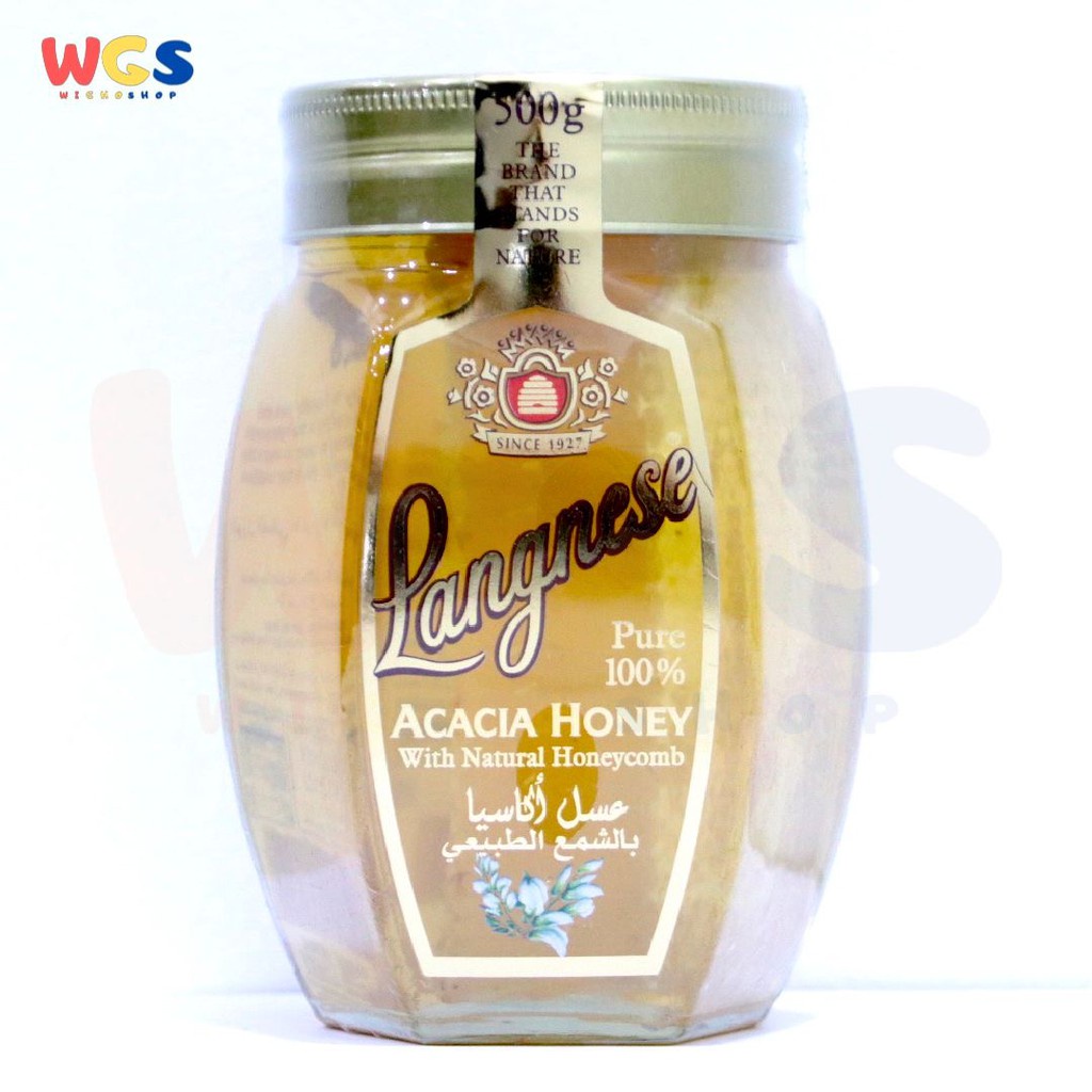 Langnese Acacia Honey with Natural Honeycomb 500 gr - Madu Acacia