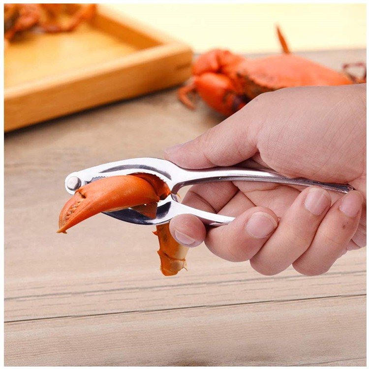 JG - PEMBUKA KEPITING -  Kepiting Pemecah Cangkang Lobster Alat Penjepit Walnut Kacang-Kacangan Stainless Steel Crab Grip Clamp