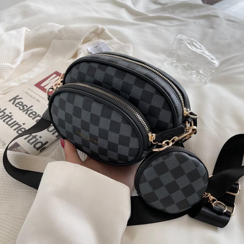 Tas selempang wanita Import motif bunga dan kotak