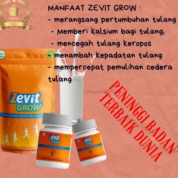 ❣ [COD]| TERLARIS | ZEVIT GROW | PENINGGI BADAN ORIGINAL | ZEVIT GROW PENINGGI BADAN | ZEVIT ORIGINA