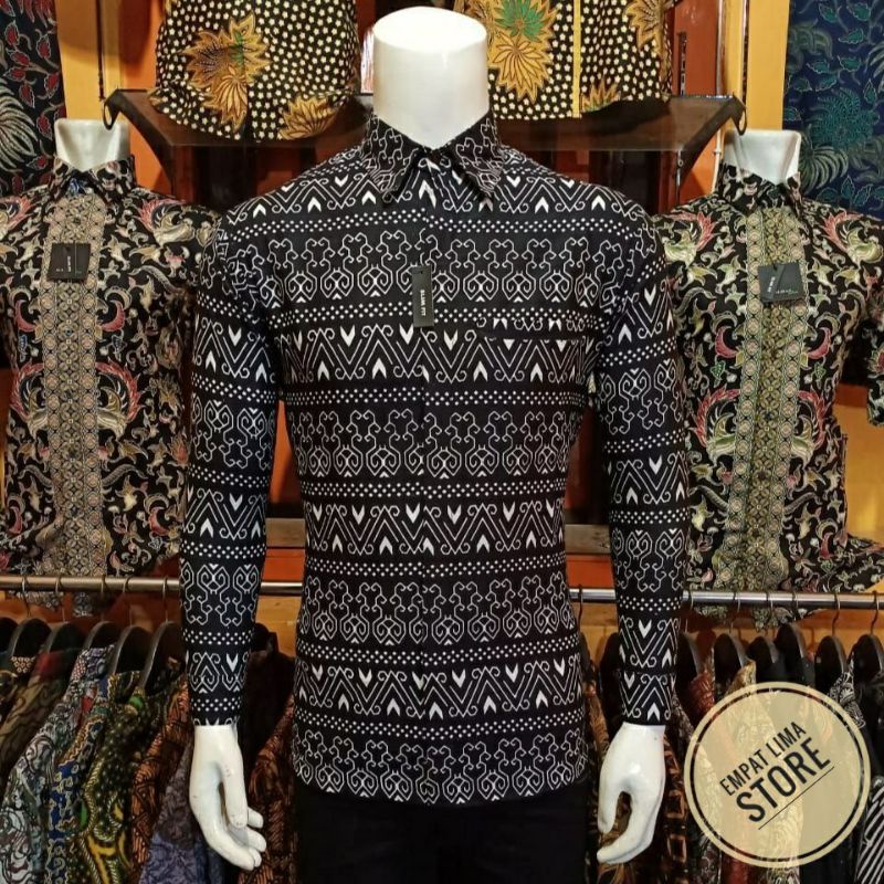 Jual Batik Pria Lengan Panjang Slim Fit Baju Batik Pria Lengan Panjang ...