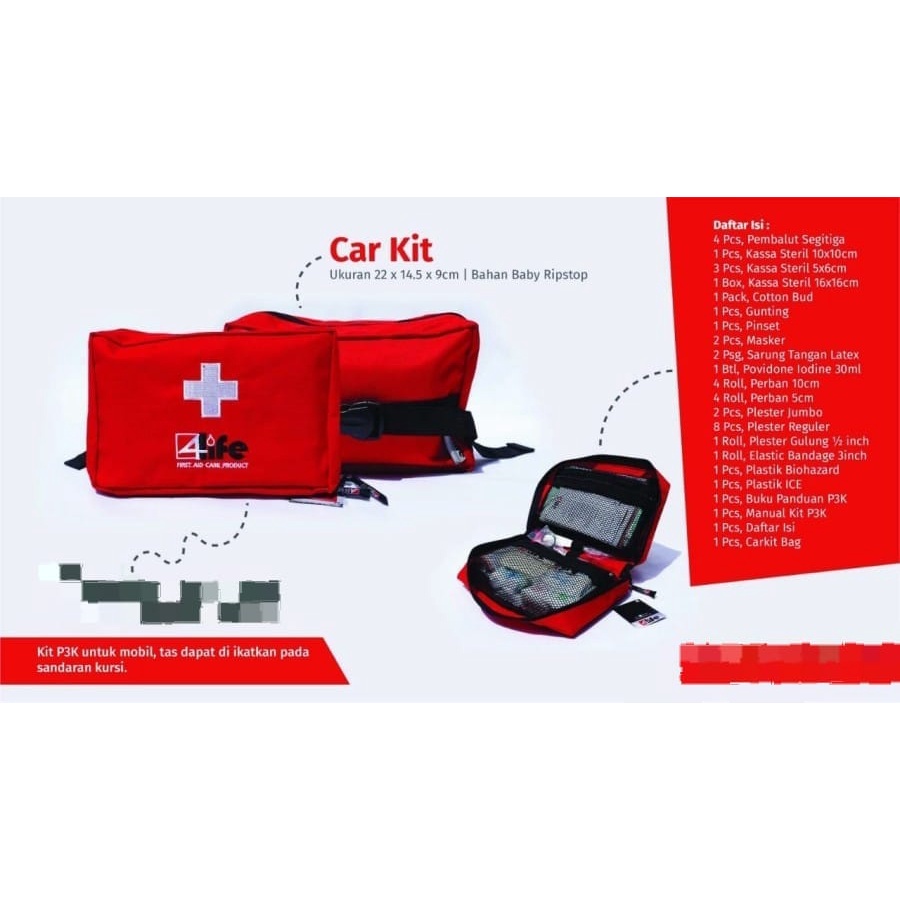 4Life First Aid Car Kit - Tas P3KCar Kit