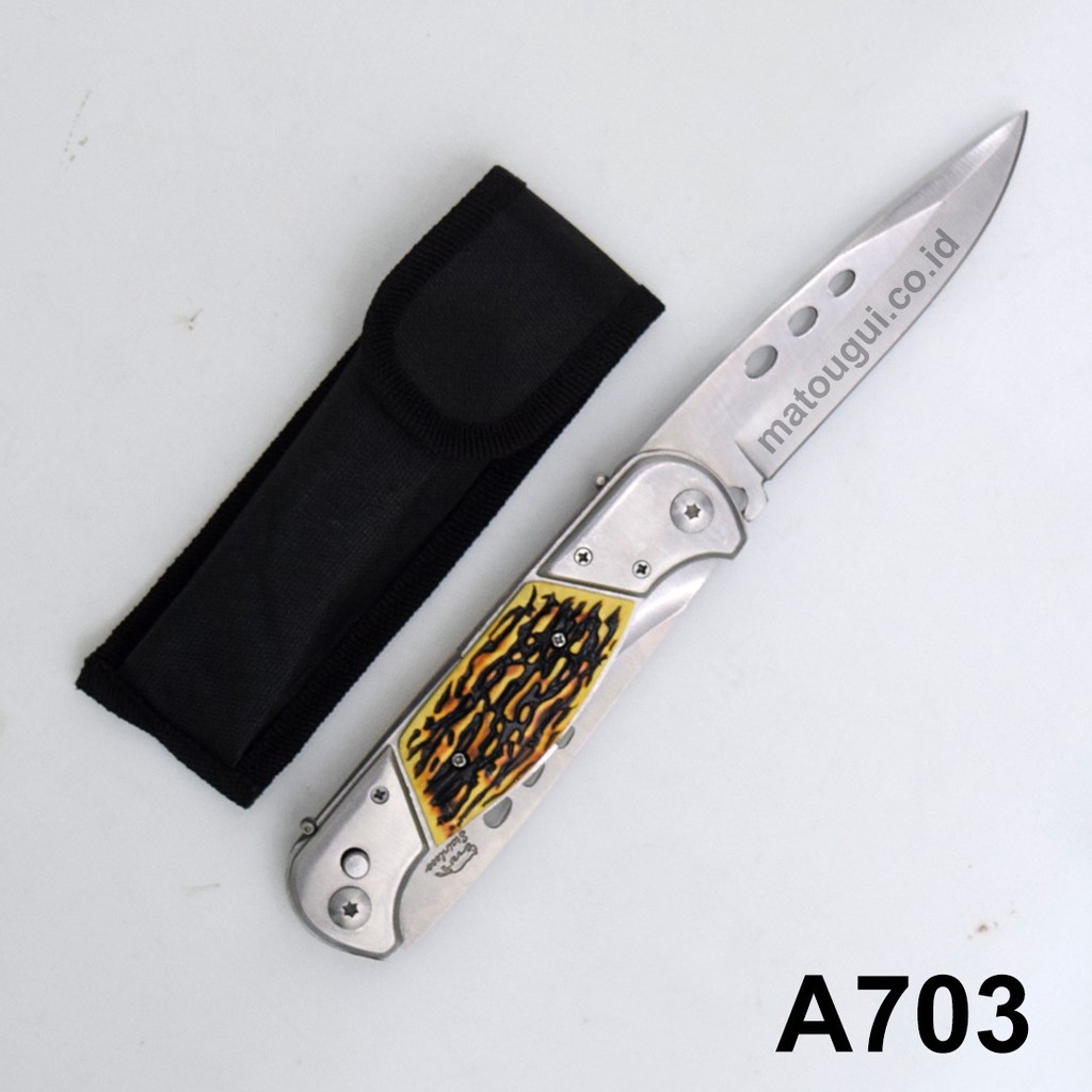 Grosir Pisau Lipat 2 Mata Bilah Ak 47 Folding Knife A703 Keren