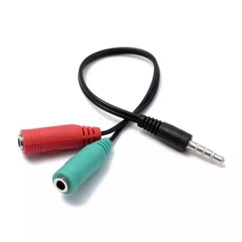 Audio Spliter Jack 3,5 mm Male To Dual Female HIFI ( Headset + Mic)