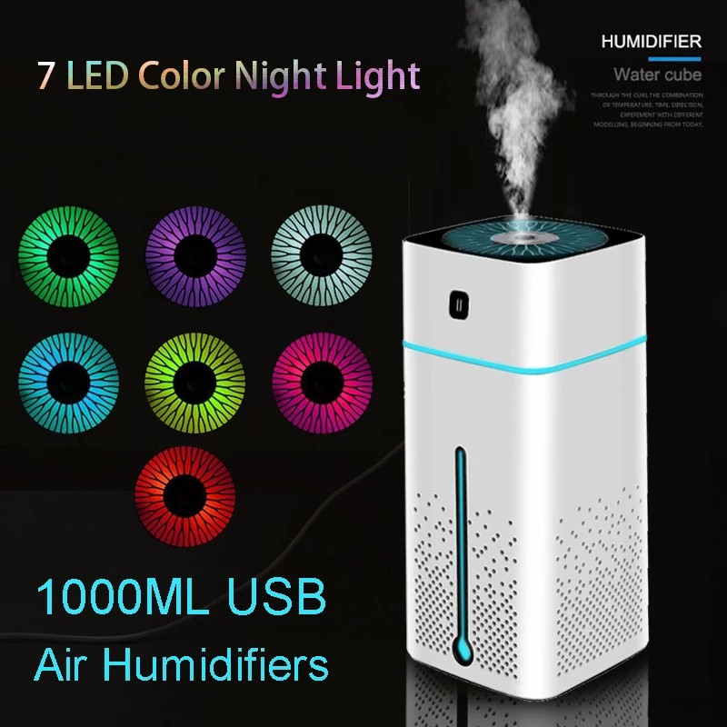 Humidifier Air Aromaterapi Difuser Pelembab Udara Penjernih Udara Air Purifier 1L