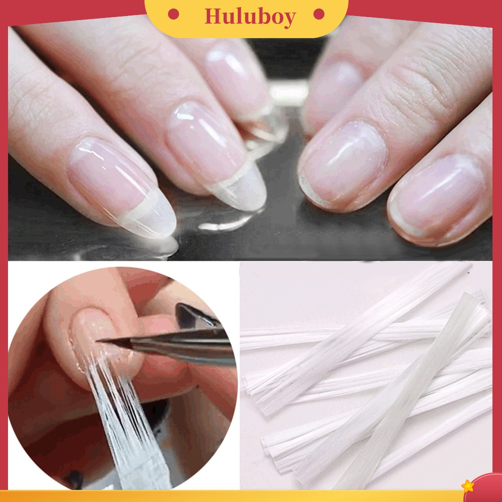 Huluboy Huluboy♡ 50pcs Kuku Extension Fiberglass Akrilik Untuk Manicure