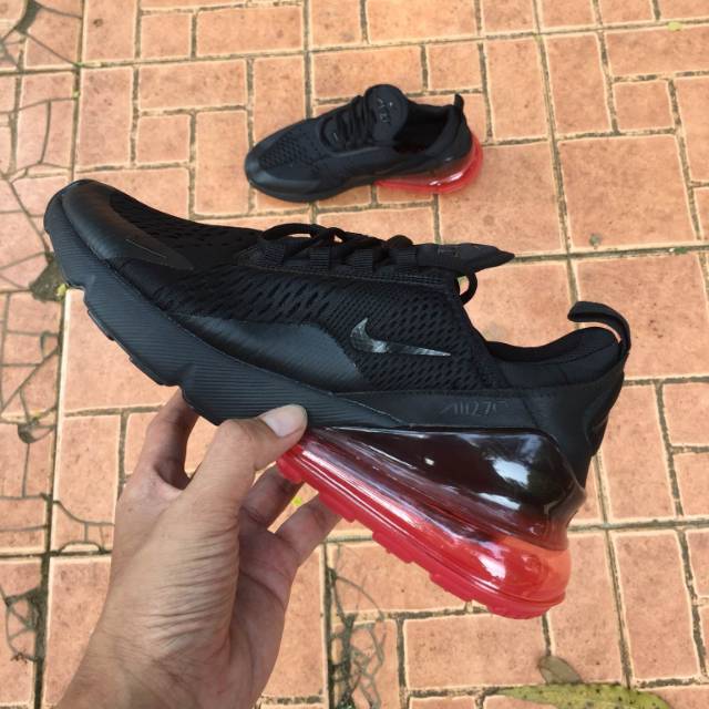 SEPATU NIKE AIRMAX 270 BLACK RED PREMIUM ORIGINAL. SEPATU NIKE MURAH. SEPATU BASKET MURAH
