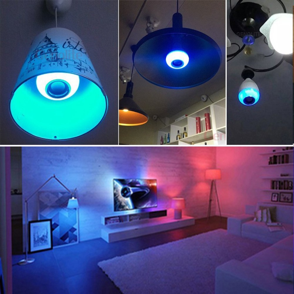 Bohlam LED/lampu LED/RGB E27 6W with Bluetooth Speaker - WJ-L2 - White