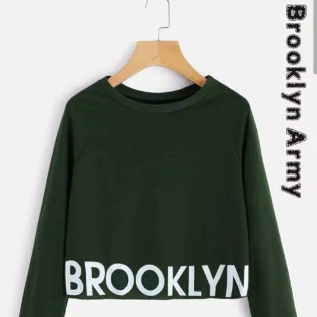 SWEATER CEWEK- BROOKLYN ARMY-Sweater Cewek-Sweater Kekinian-Sweater Korea