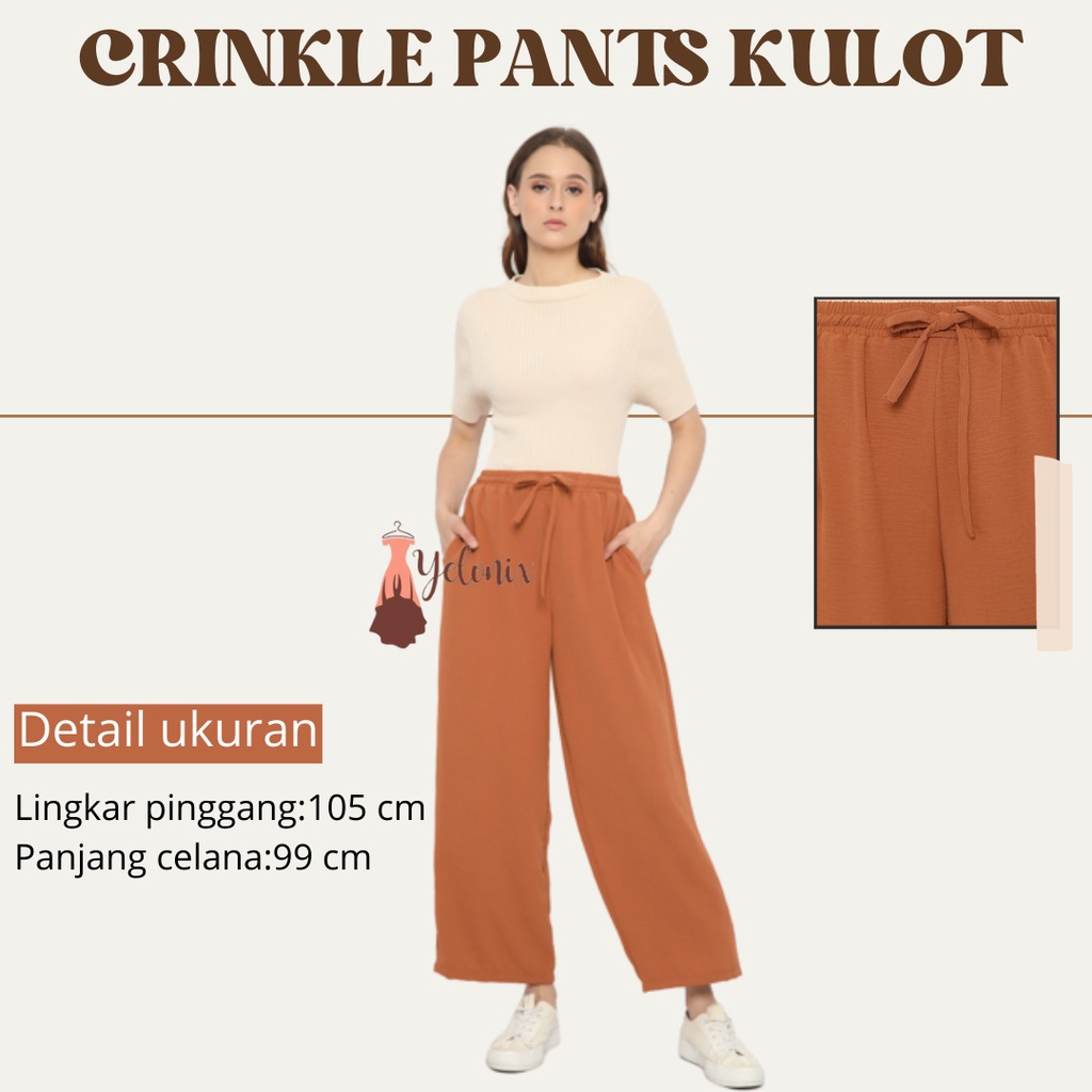 CRINKLE PANTS KULOT LEA