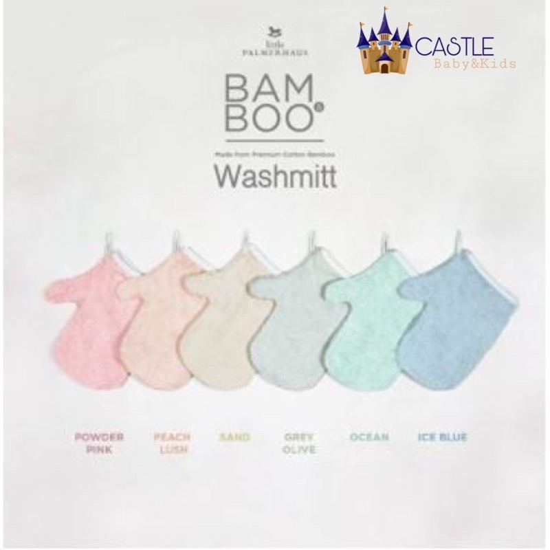 Castle - isi 2 pcs Washmitt Bamboo Little Palmerhaus - Waslap Mandi Bayi