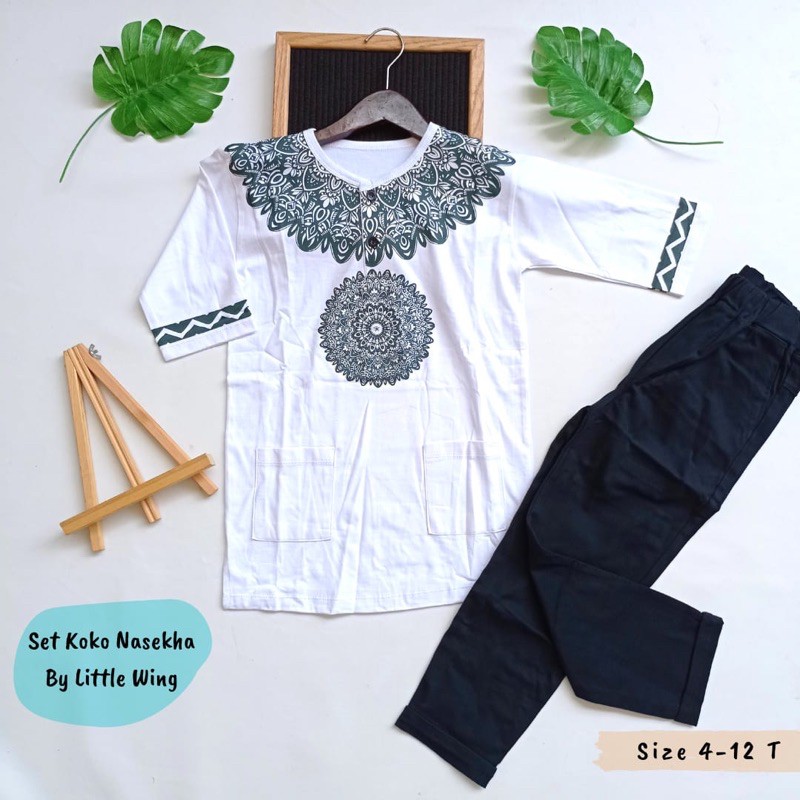 Set Kurta Anak Setelan Koko Nasekha Little Wing