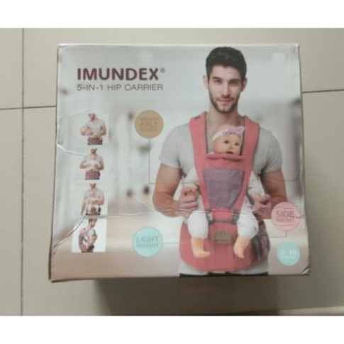 [PRELOVED] Gendongan Baby Hip Carrier IMUNDEX + Hipseat Merah Muda New Murmer