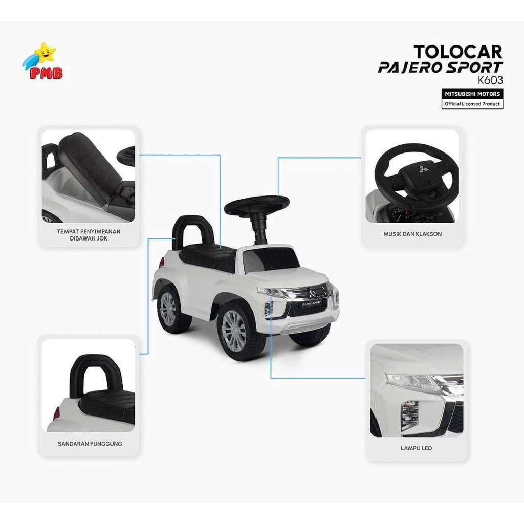 PMB Tolocar Off Road K603  - Mitsubishi Pajero Sport (Mobil Mainan Anak)