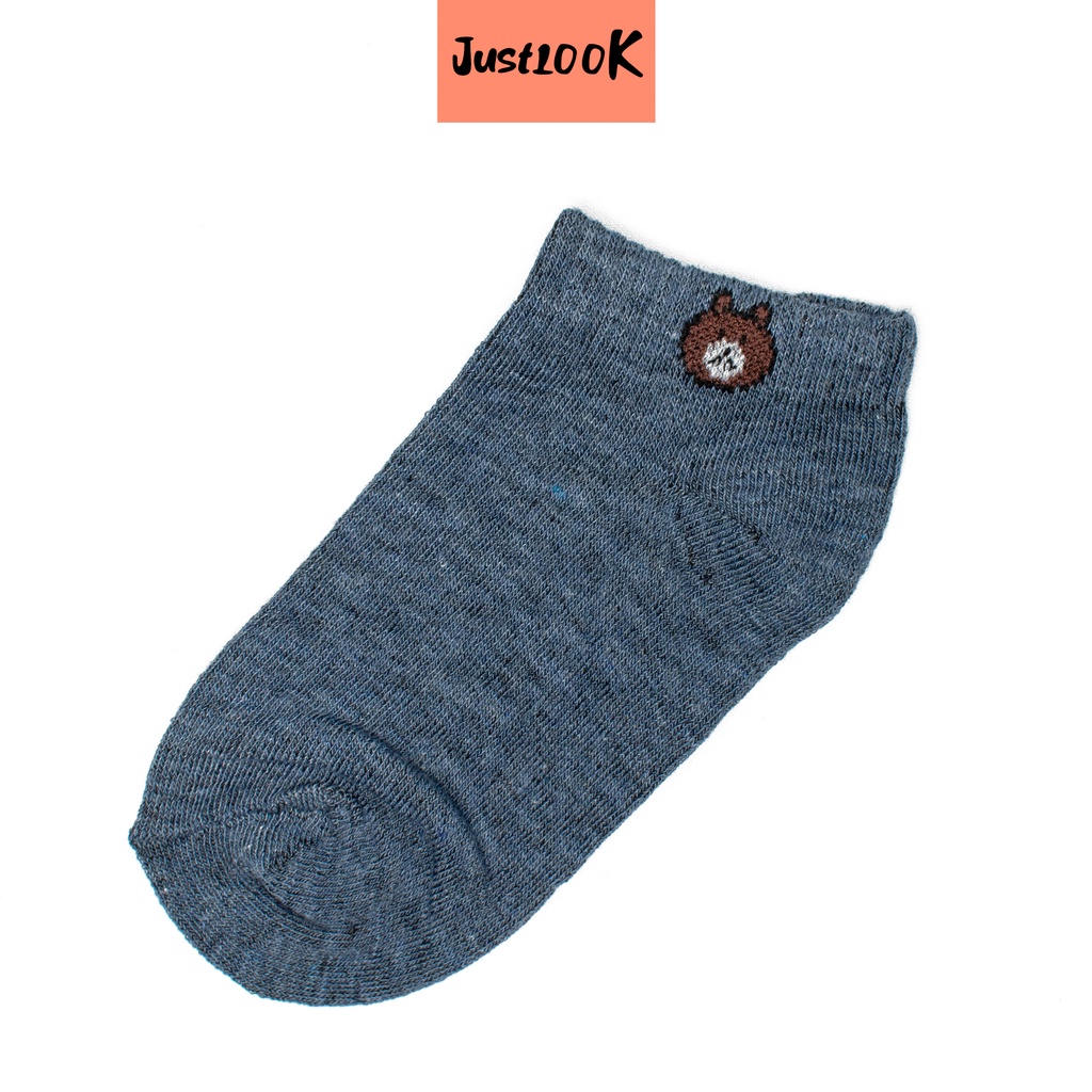 JustLook Kaos Kaki Brown Pendek Model Semata Kaki - Kaos Kaki Ankle Brown Import High Quality-7