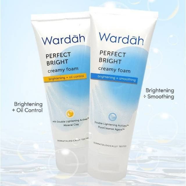 Wardah Perfect Bright Creamy Foam Brightening Oil Control Smoothing 60ml  - Pembersih Wajah
