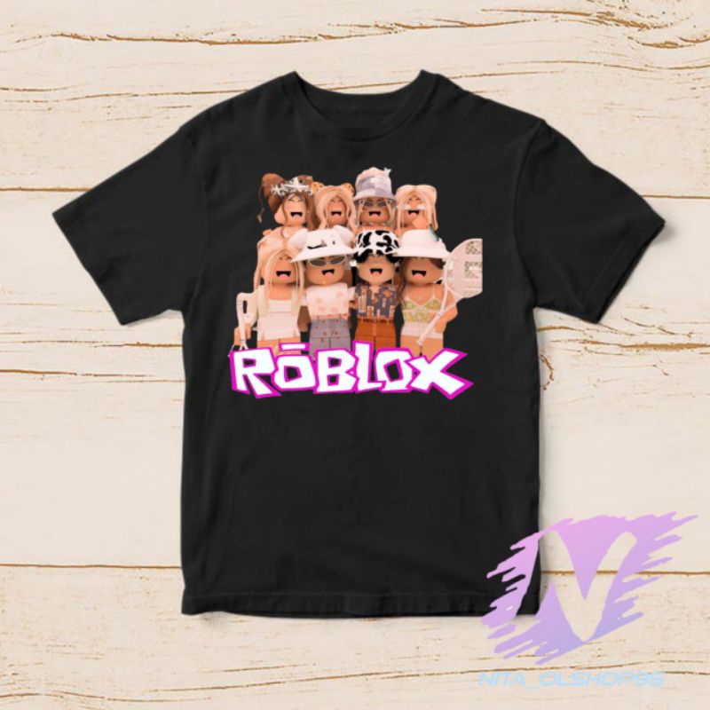 kaos anak roblox minecraf game roblox chibi bahan premium