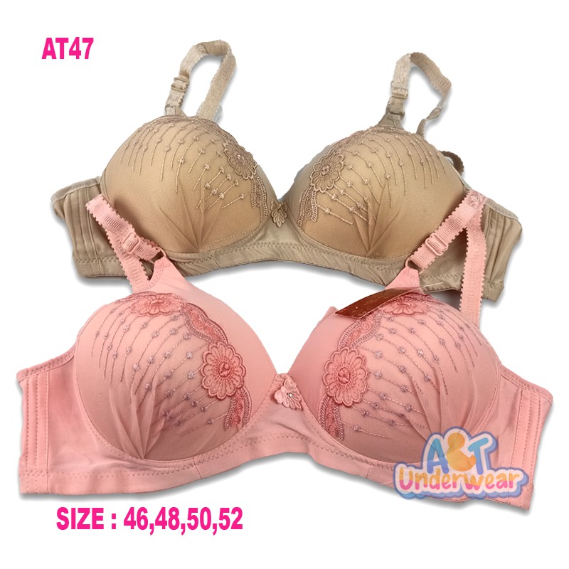 AT47-GEURA Bra Busa Jumbo-Bra memakai busa tanpa kawat size 46 48 50 52