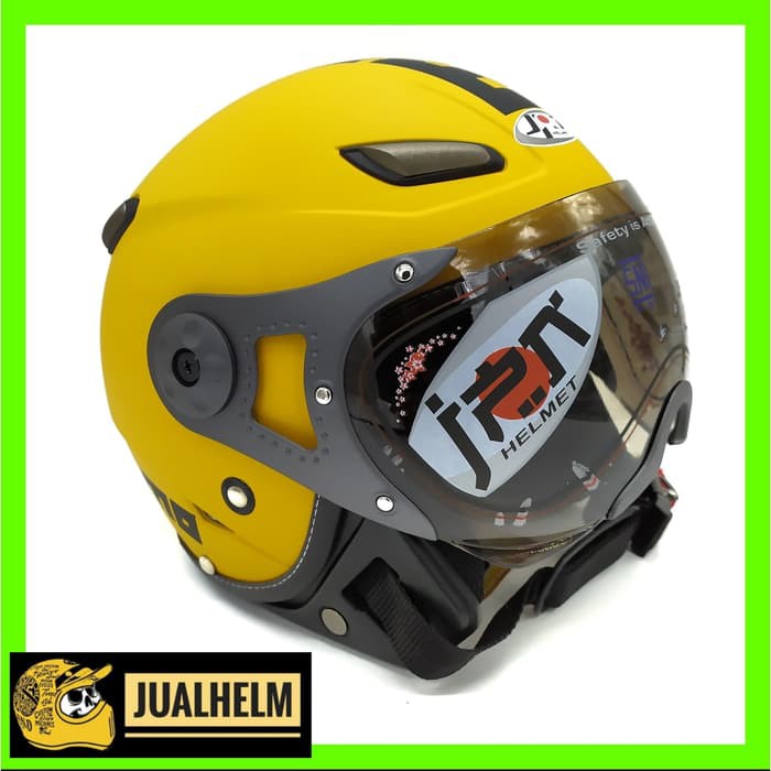 Helm JPN MOMO Pilot Kuning (Retro/Bogo/Klasik/Classic/Vespa)