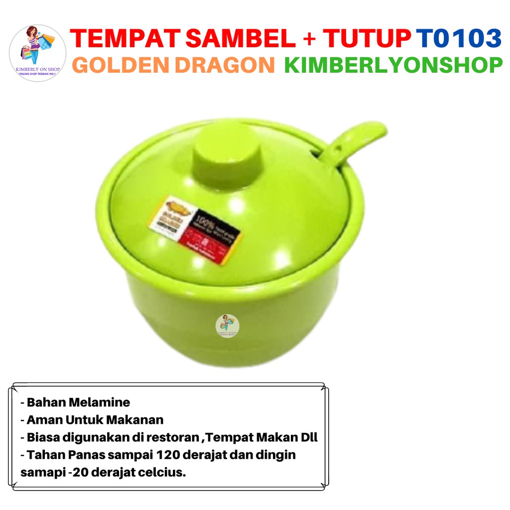 Tempat Sambal Melamin Dengan Tutup T01036 Golden Dragon