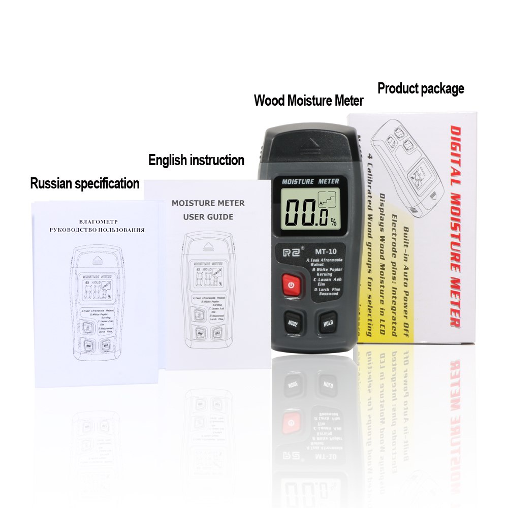 Wood Moisture Meter Kayu Alat Ukur Kadar Air Kayu Kertas Meja Lemari Ukiran MT-10 MT10