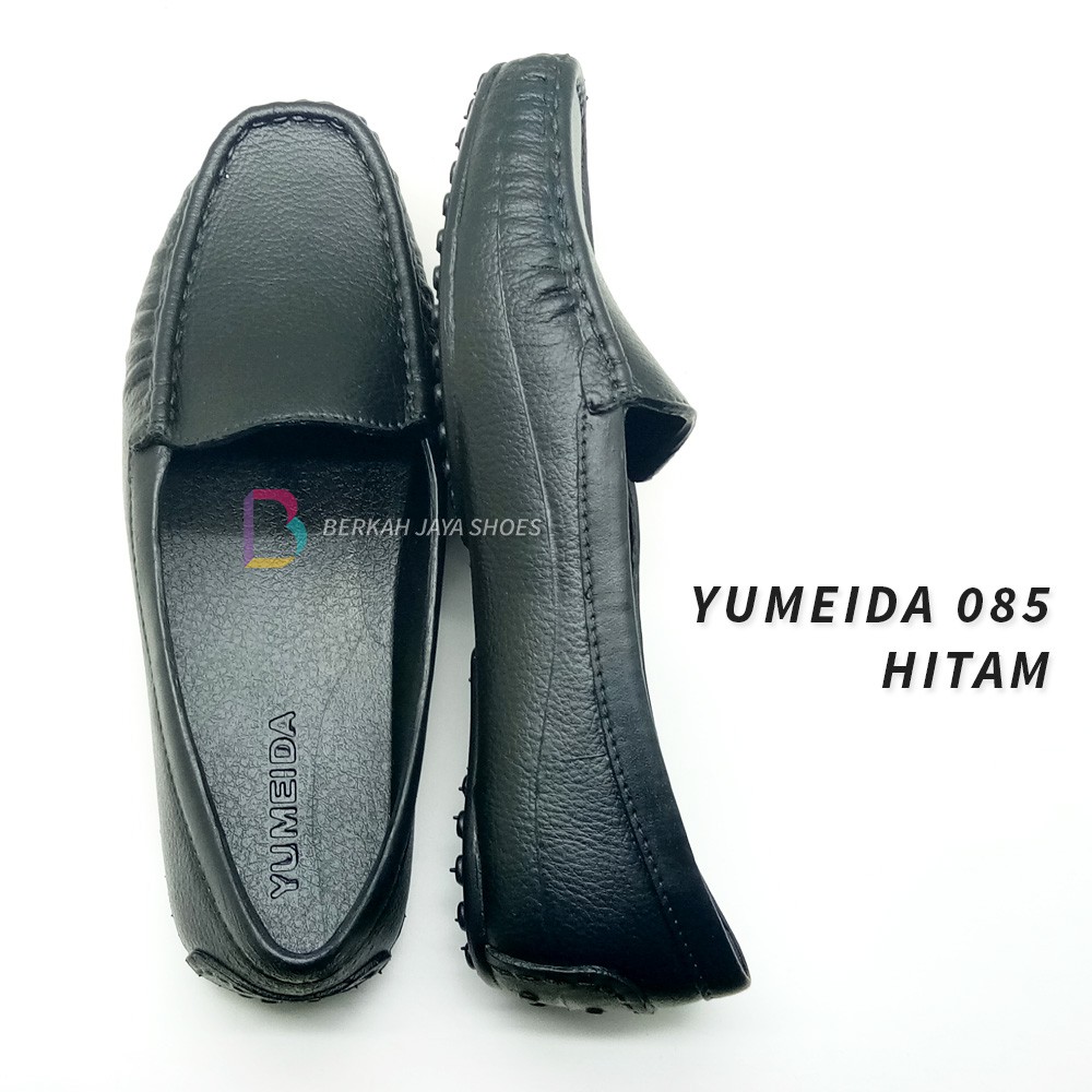 Sepatu Karet Wanita - Sepatu Flat Shoes Karet Wanita Yumeida 085 Hitam Anti Air &amp; Anti Slip