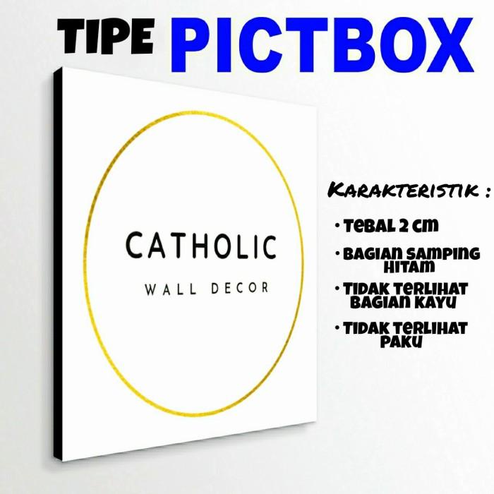 Poster kayu Hiasan dinding Katolik gambar Salib Tuhan Yesus