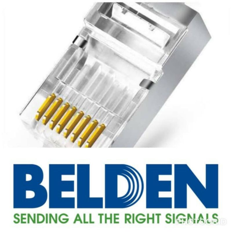 BELDEN CONNECTOR RJ45 CAT 5E ORIGINAL ECERAN PER PCS KONEKTOR RJ45 BELDEN CAT 5E ORIGINAL