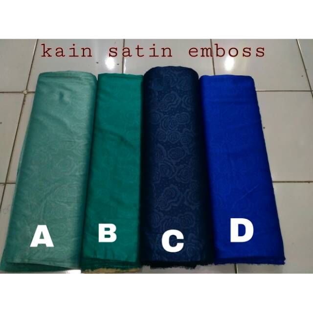 Kain satin emboss