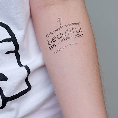 

POTATOO BEAUTIFUL IN ITS TIME Temporary Tatto Sticker
