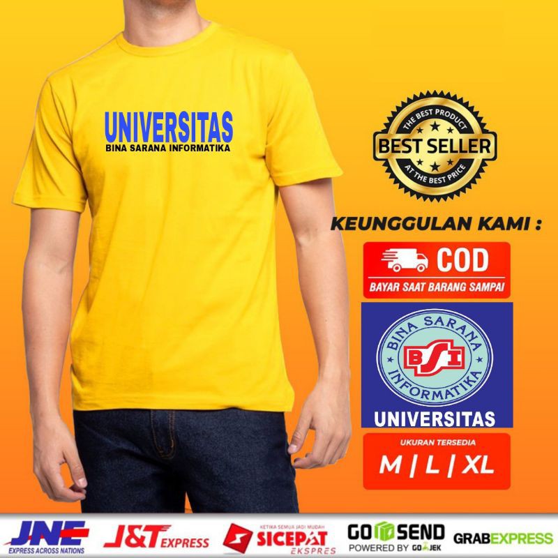 Kaos Universitas BSI custom terlaris