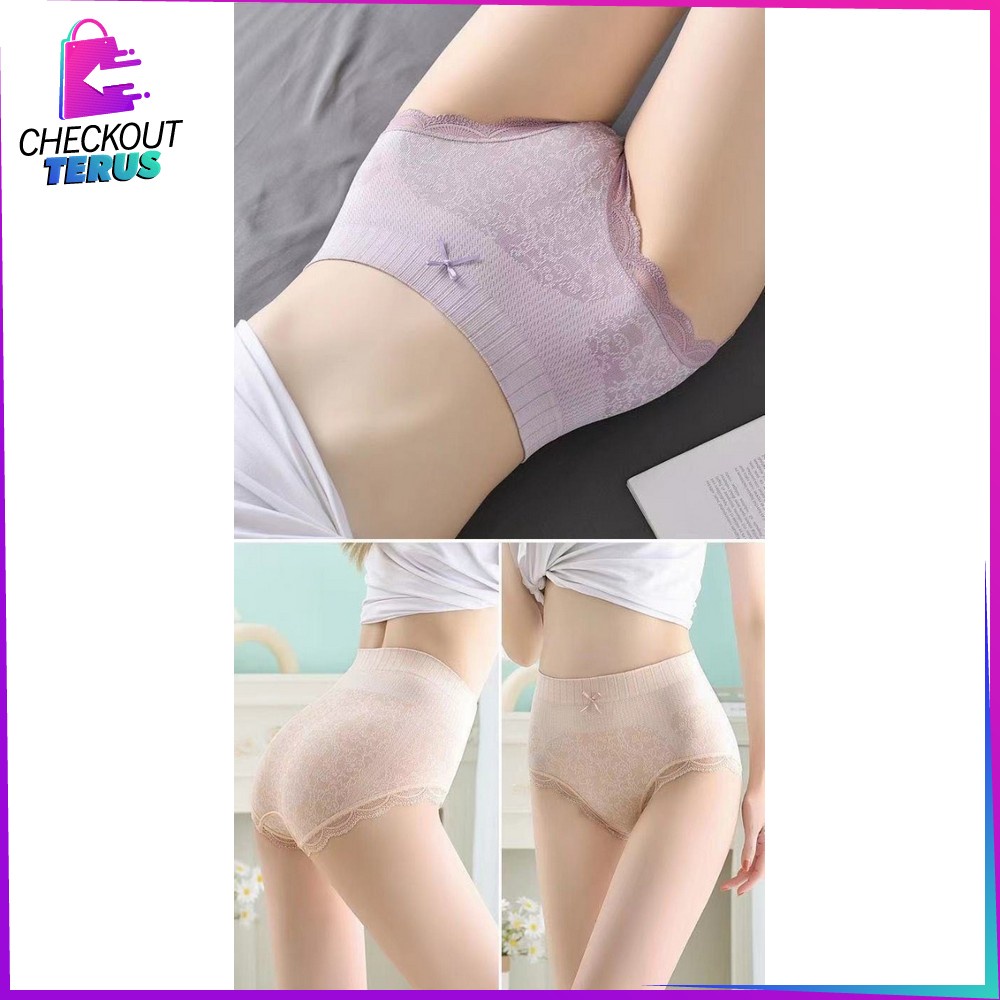 CT P121 CD Wanita Pita Renda Celana Dalam Wanita Renda Celana Dalam High Waist Fashion Celana Dalam Import Underwear Antibakteri CD Murah