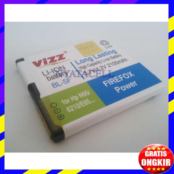 ACC HP BL 5F 2100MAH BATERAI VIZZ DOUBLE POWER NOKIA BL5F N95 N96 E65