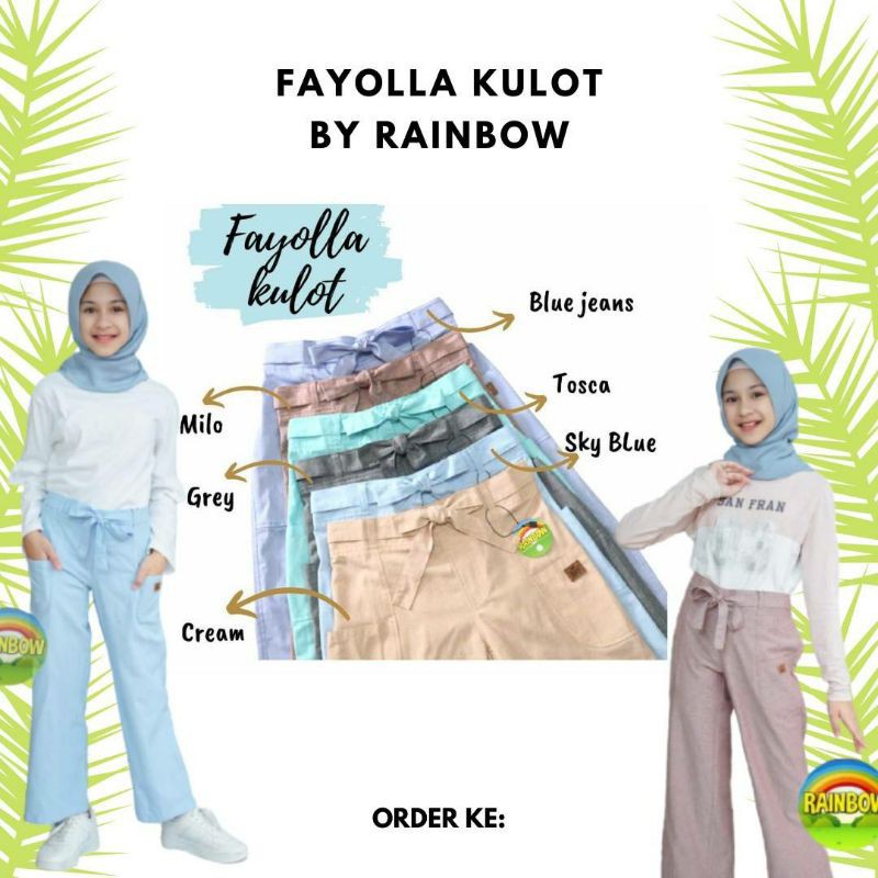 FAYOLLA KULOT BY RAINBOW