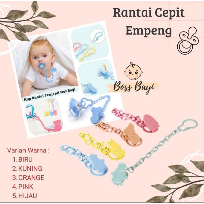 Tali Empeng Bayi / Tali Rantai Gantungan Pengikat Empeng Dot / Gigitan Bayi