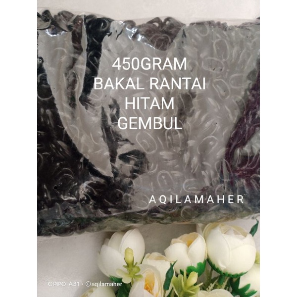 200 gram Mote rantai gepeng gembul hitam putih