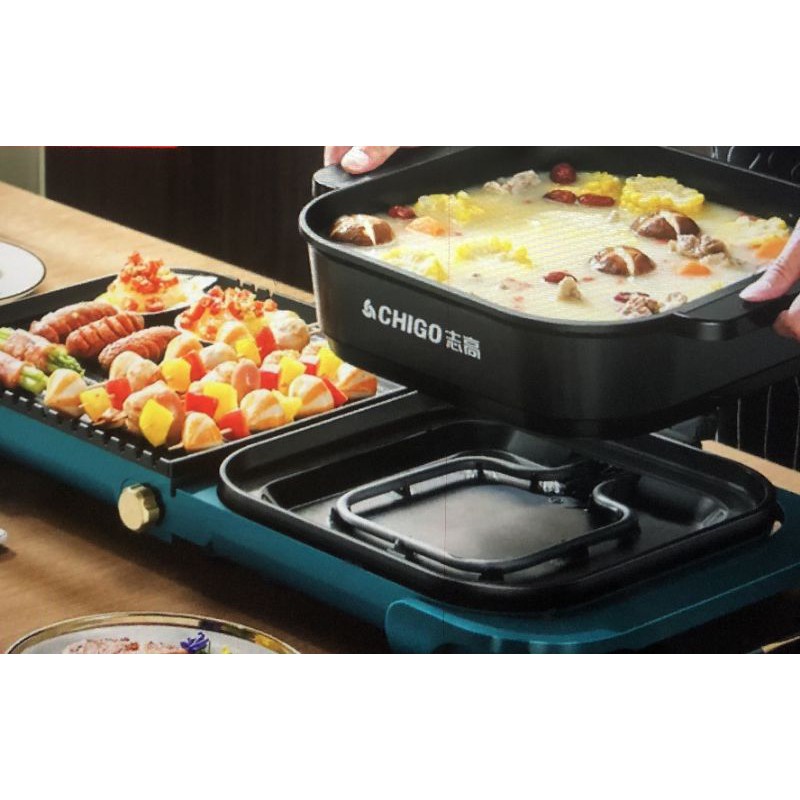 chigo electric hotpot BBQ 2in1