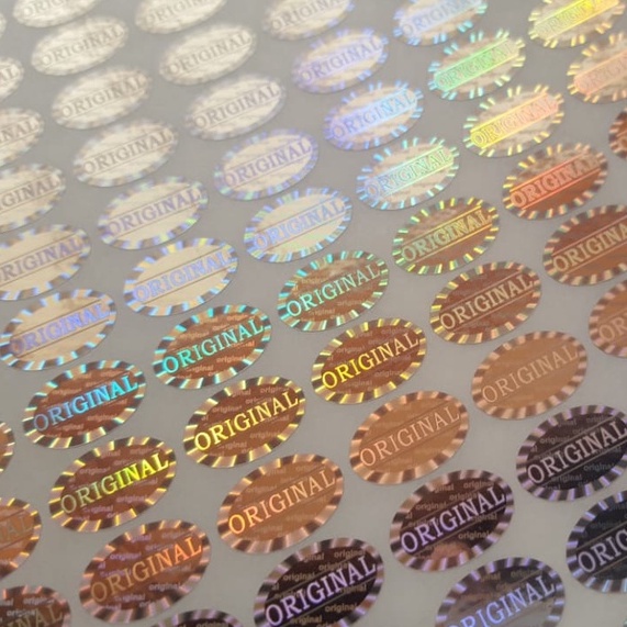 

Stiker Hologram Original Oval Silver 1 x 1,5 cm